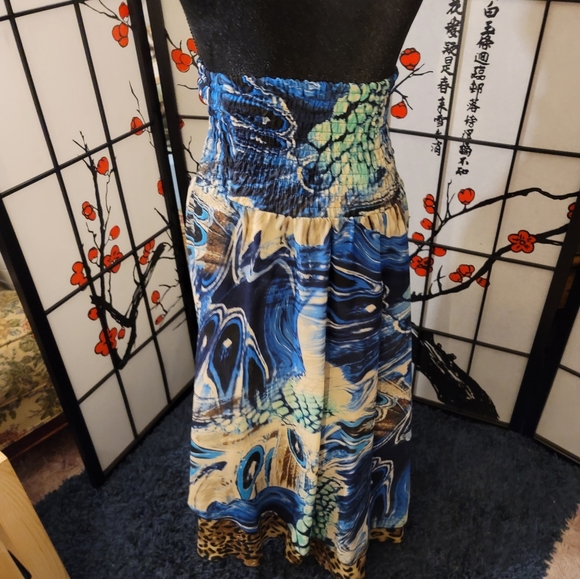 SUNNY LEIGH MULTI LAYERED SKIRT/DRESS/VINTAGE HIGH LOW/SIZE MEDIUM - Picture 10 of 10